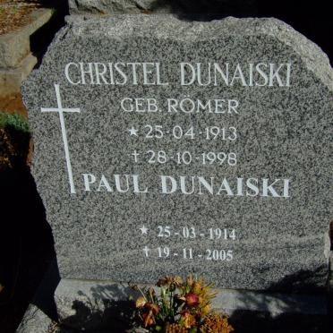 DUNAISKI Paul 1914-2005 &amp; Christel RÖMER 1913-1998