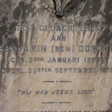DUMINY Benjamin 1898-1910