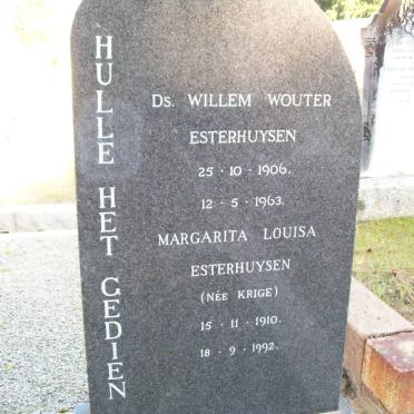ESTERHUYSEN Willem Wouter 1906-1963 &amp; Margarita Louisa KRIGE 1910-1992