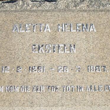 EKSTEEN Aletta Helena 1891-1987