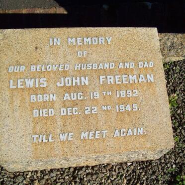 FREEMAN Lewis John 1892-1945