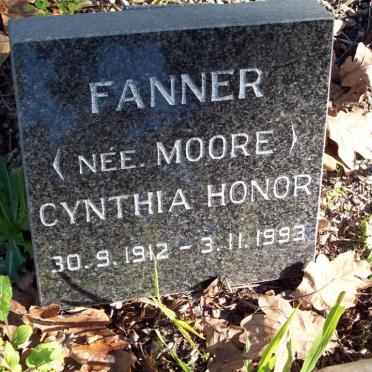 FANNER Cynthia Honor nee MOORE 1912-1993