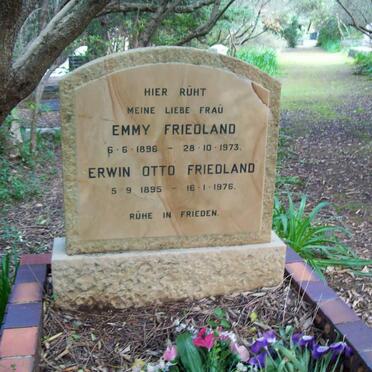 FRIEDLAND Erwin Otto 1895-1976 &amp; Emmy 1896-1973