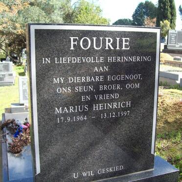 FOURIE Marius Heinrich 1964-1997