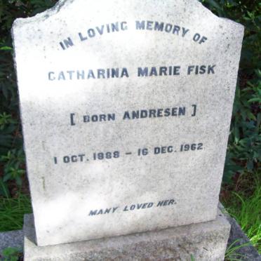 FISK Catharina Marie nee ANDRESEN 1888-1962