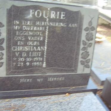 FOURIE Christiaan v.d. Lidt 1931-1988