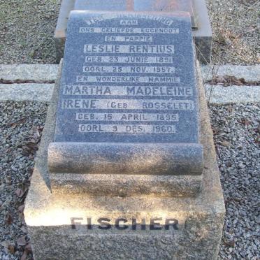 FISCHER Leslie Rentius 1891-1957 &amp; Martha Madeleine Irene ROSSELET 1895-1960