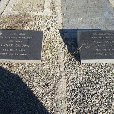 GOUWS Ernst 1919-1968 &amp; Kitta DU TOIT 1923-1979