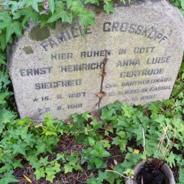 GROSSKOPF Ernst Heinrich Siegfried 1887-1981 &amp; Anna Luise Gertrude BARTHOLOMADE 1888-1960