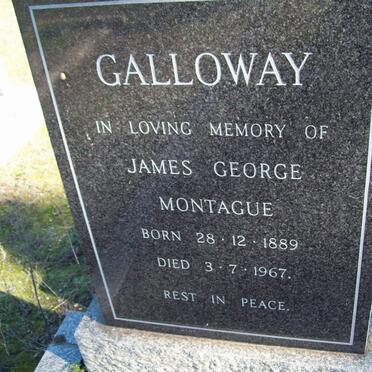 GALLOWAY James George Montague 1889-1967