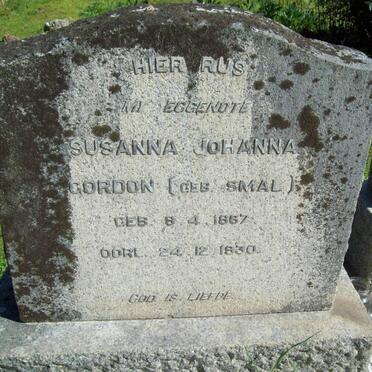 GORDON Susanna Johanna gebore SMAL 1867-1930