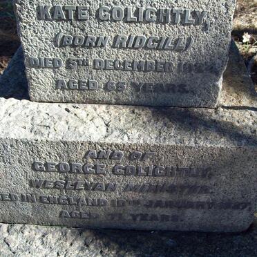 GOLIGHTLY George -1927 &amp;  Kate RIDGILL -1924