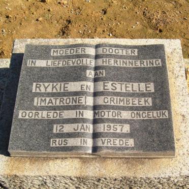 GRIMBEEK Rykie -1957 :: GRIMBEEK Estelle -1957