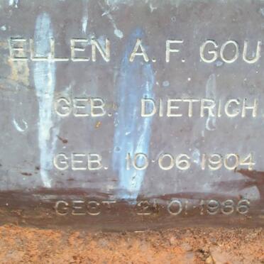 GOUWS Ellen A.F. nee DIETRICH 1904-1986