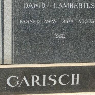 GARISCH Dawid Lambertus -1959
