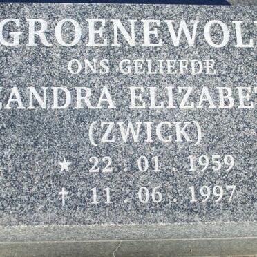 GROENEWALD Zandra Elizabeth nee ZWICK 1959-1997