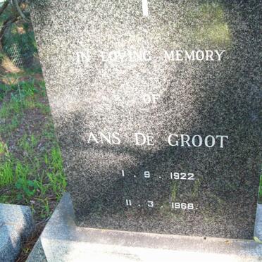 GROOT Ans, de 1922-1968