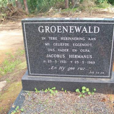 GROENEWALD Jacobus Hermanus 1921-1989