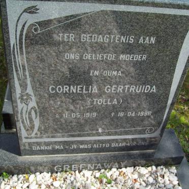 GREENAWAY Cornelia Gertruida 1919-1995