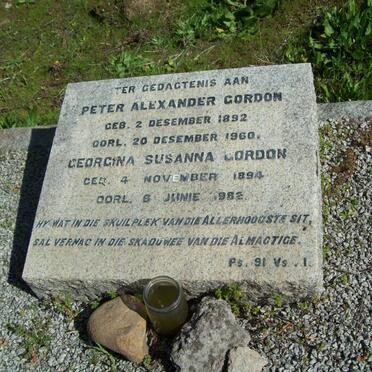 GORDON Peter Alexander 1892-1960 &amp; Georgina Susanna 1894-1962