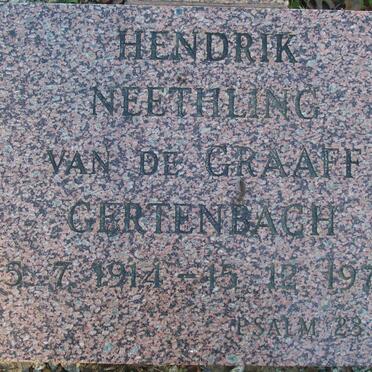 GERTENBACH Hendrik Neethling van de Graaff 1914-1976