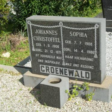 GROENEWALD Johannes Christoffel 1906-1971 &amp; Sophia 1908-1986