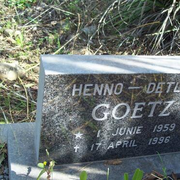GOETZ Henno-Detlef 1959-1996