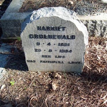 GROENEWALD Harriet 1891-1964