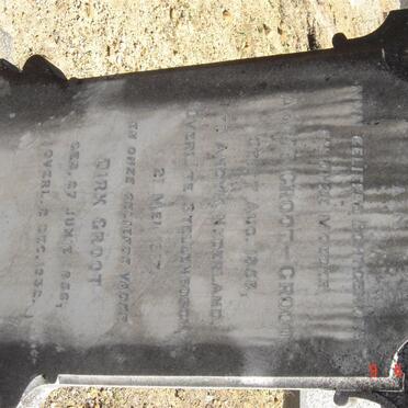 GROOT Dirk 1856-1932 &amp; Aarie GROOT-GROOT 1858-1917