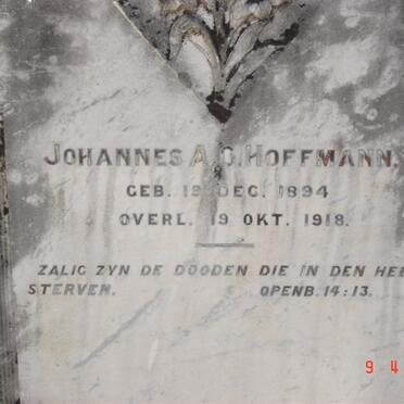 HOFFMANN Johannes A.G. 1894-1918