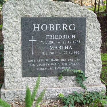 HOBERG Friedrich 1891-1985 &amp; Martha 1901-1995