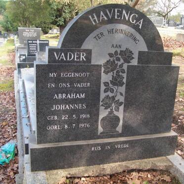 HAVENGA Abraham Johannes 1918-1976