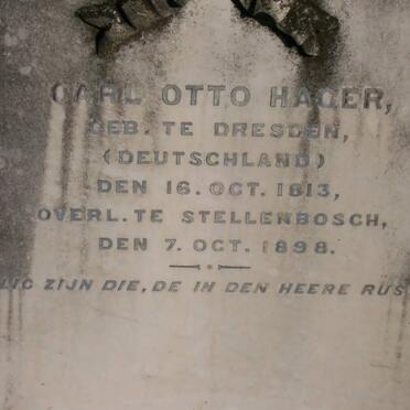 HAGER Carl Otto 1813-1898