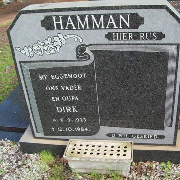 HAMMAN Dirk 1923-1984