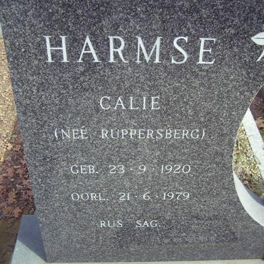 HARMSE Calie nee RUPPERSBERG 1920-1979