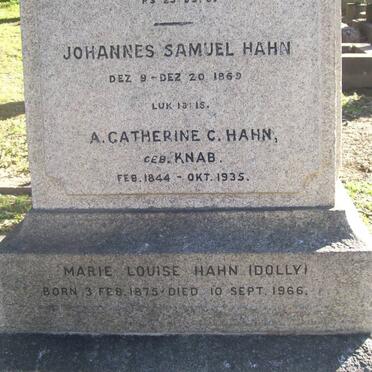 HAHN Marie Louise 1875-1966