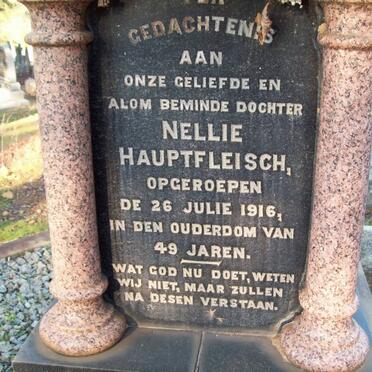 HAUPTFLEISCH A.S. 1840-1911 &amp; A.J. BOSMAN 1848-1928 :: HAUPTFLEISCH Nellie -1916