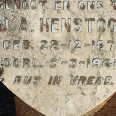 HENSTOCK J.A. 1878-1944
