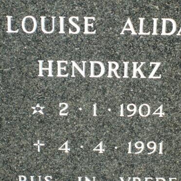 HENDRIKZ Louise Alida 1904-1991