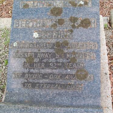 HEDDING Bertha Elizabeth nee WARREN 1869-1961