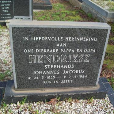 HENDRIKSZ Stephanus Johannes Jacobus 1925-1984