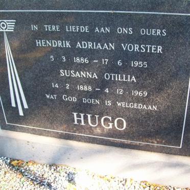 HUGO Hendrik Adriaan VORSTER 1886-1955 &amp; Susanna Otillia 1888-1969