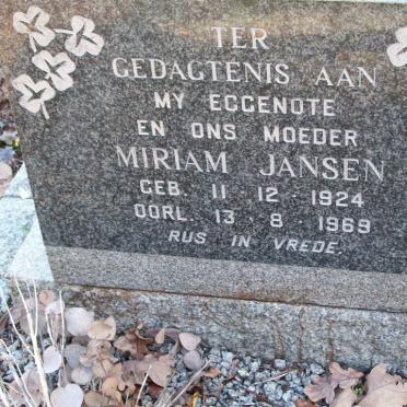 JANSEN Miriam 1924-1969