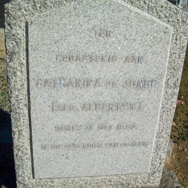 JONGH Catharina, de nee ALBERTYN -1950