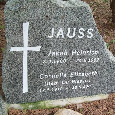JAUSS Jakob Heinrich 1908-1982 &amp; Cornelia Elizabeth DU PLESSIS 1910-2001