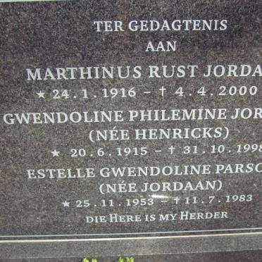 JORDAAN :: HENDRICKS :: PARSONS
