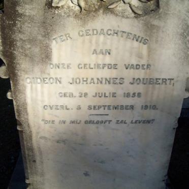 JOUBERT Gideon Johannes 1858-1910