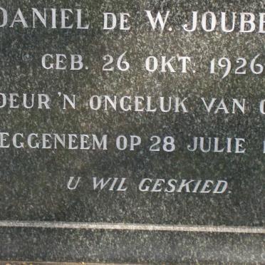 JOUBERT Daniel de W. 1926-1946