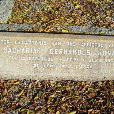 JONAS Sacharias Gerhardus 1898-1954