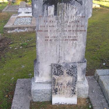 JAGER Frikkie J., de 1896-1919